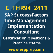 Access our free C_THR94_2411 dumps and SAP SuccessFactors Time Management dumps, along with C_THR94_2411 PDF downloads and SAP SuccessFactors Time Management PDF downloads, to prepare effectively for your C_THR94_2411 Certification Exam.