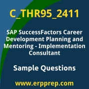 Get C_THR95_2411 Dumps Free, and SAP SuccessFactors Career Development Planning and Mentoring PDF Download for your SAP SuccessFactors Career Development Planning and Mentoring - Implementation Consultant Certification. Access C_THR95_2411 Free PDF Download to enhance your exam preparation.