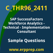 Get C_THR96_2411 Dumps Free, and SAP SuccessFactors Workforce Analytics - Technical PDF Download for your SAP SuccessFactors Workforce Analytics - Technical - Implementation Consultant Certification. Access C_THR96_2411 Free PDF Download to enhance your exam preparation.