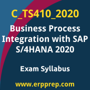 Access the C_TS410_2020 Syllabus, C_TS410_2020 PDF Download, C_TS410_2020 Dumps, SAP S/4HANA Business Process Integration PDF Download, and benefit from SAP free certification voucher and certification discount code.