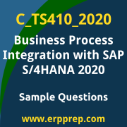 Get C_TS410_2020 Dumps Free, and SAP S/4HANA Business Process Integration PDF Download for your Business Process Integration with SAP S/4HANA 2020 Certification. Access C_TS410_2020 Free PDF Download to enhance your exam preparation.