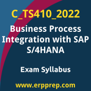 Access the C_TS410_2022 Syllabus, C_TS410_2022 PDF Download, C_TS410_2022 Dumps, SAP S/4HANA Business Process Integration PDF Download, and benefit from SAP free certification voucher and certification discount code.