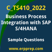 Get C_TS410_2022 Dumps Free, and SAP S/4HANA Business Process Integration PDF Download for your Business Process Integration with SAP S/4HANA Certification. Access C_TS410_2022 Free PDF Download to enhance your exam preparation.