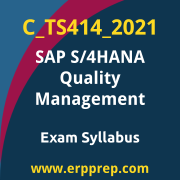 Access the C_TS414_2021 Syllabus, C_TS414_2021 PDF Download, C_TS414_2021 Dumps, SAP S/4HANA Quality Management PDF Download, and benefit from SAP free certification voucher and certification discount code.