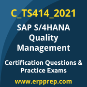 Access our free C_TS414_2021 dumps and SAP S/4HANA Quality Management dumps, along with C_TS414_2021 PDF downloads and SAP S/4HANA Quality Management PDF downloads, to prepare effectively for your C_TS414_2021 Certification Exam.