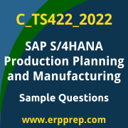 Get C_TS422_2022 Dumps Free, and SAP S/4HANA Production Planning and Manufacturing PDF Download for your SAP S/4HANA Production Planning and Manufacturing Certification. Access C_TS422_2022 Free PDF Download to enhance your exam preparation.