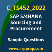 Get C_TS452_2022 Dumps Free, and SAP S/4HANA Sourcing and Procurement PDF Download for your SAP S/4HANA Sourcing and Procurement Certification. Access C_TS452_2022 Free PDF Download to enhance your exam preparation.