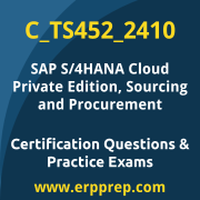 Access our free C_TS452_2410 dumps and SAP S/4HANA Cloud Private Edition Sourcing and Procurement dumps, along with C_TS452_2410 PDF downloads and SAP S/4HANA Cloud Private Edition Sourcing and Procurement PDF downloads, to prepare effectively for your C_TS452_2410 Certification Exam.