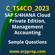 Get C_TS4CO_2023 Dumps Free, and SAP S/4HANA Cloud Private Edition Management Accounting PDF Download for your SAP S/4HANA Cloud Private Edition, Management Accounting Certification. Access C_TS4CO_2023 Free PDF Download to enhance your exam preparation.