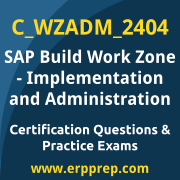 Access our free C_WZADM_2404 dumps and SAP Build Work Zone Implementation and Administration dumps, along with C_WZADM_2404 PDF downloads and SAP Build Work Zone Implementation and Administration PDF downloads, to prepare effectively for your C_WZADM_2404 Certification Exam.