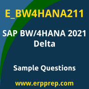 Get E_BW4HANA211 Dumps Free, and SAP BW/4HANA 2021 Delta PDF Download for your SAP BW/4HANA 2021 Delta Certification. Access E_BW4HANA211 Free PDF Download to enhance your exam preparation.