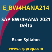 Access the E_BW4HANA214 Syllabus, E_BW4HANA214 PDF Download, E_BW4HANA214 Dumps, SAP BW/4HANA 2021 Delta PDF Download, and benefit from SAP free certification voucher and certification discount code.