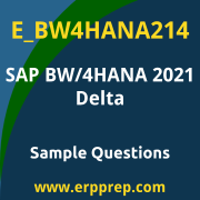 Get E_BW4HANA214 Dumps Free, and SAP BW/4HANA 2021 Delta PDF Download for your SAP BW/4HANA 2021 Delta Certification. Access E_BW4HANA214 Free PDF Download to enhance your exam preparation.