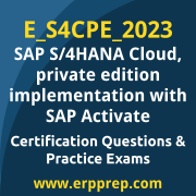 Access our free E_S4CPE_2023 dumps and SAP S/4HANA Cloud private edition implementation with SAP Activate dumps, along with E_S4CPE_2023 PDF downloads and SAP S/4HANA Cloud private edition implementation with SAP Activate PDF downloads, to prepare effectively for your E_S4CPE_2023 Certification Exam.