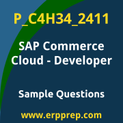 Get P_C4H34_2411 Dumps Free, and SAP Commerce Cloud Developer PDF Download for your SAP Commerce Cloud - Developer Certification. Access P_C4H34_2411 Free PDF Download to enhance your exam preparation.