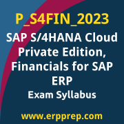 Access the P_S4FIN_2023 Syllabus, P_S4FIN_2023 PDF Download, P_S4FIN_2023 Dumps, SAP Financials in SAP S/4HANA for SAP ERP Finance Experts PDF Download, and benefit from SAP free certification voucher and certification discount code.