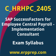 Access the C_HRHPC_2405 Syllabus, C_HRHPC_2405 PDF Download, C_HRHPC_2405 Dumps, SAP SuccessFactors Employee Central Payroll PDF Download, and benefit from SAP free certification voucher and certification discount code.