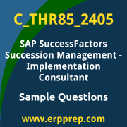 Get C_THR85_2405 Dumps Free, and SAP SuccessFactors Succession Management PDF Download for your SAP SuccessFactors Succession Management - Implementation Consultant Certification. Access C_THR85_2405 Free PDF Download to enhance your exam preparation.
