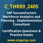 Access our free C_THR89_2405 dumps and SAP SuccessFactors Workforce Analytics and Planning dumps, along with C_THR89_2405 PDF downloads and SAP SuccessFactors Workforce Analytics and Planning PDF downloads, to prepare effectively for your C_THR89_2405 Certification Exam.