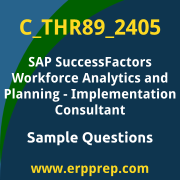 Get C_THR89_2405 Dumps Free, and SAP SuccessFactors Workforce Analytics and Planning PDF Download for your SAP SuccessFactors Workforce Analytics and Planning - Implementation Consultant Certification. Access C_THR89_2405 Free PDF Download to enhance your exam preparation.