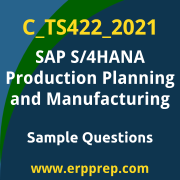 Get C_TS422_2021 Dumps Free, and SAP S/4HANA Production Planning and Manufacturing PDF Download for your SAP S/4HANA Production Planning and Manufacturing Certification. Access C_TS422_2021 Free PDF Download to enhance your exam preparation.